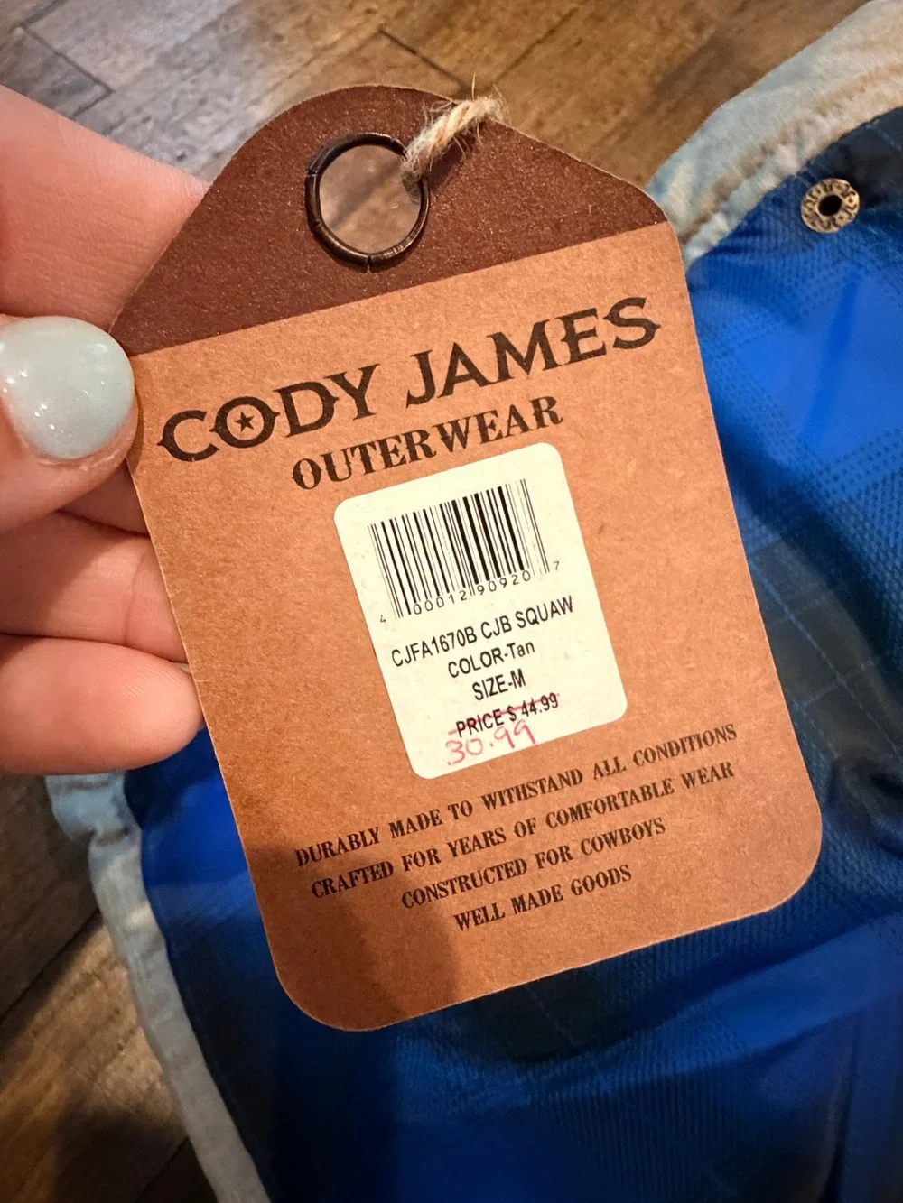 Cody James Youth Boys’ Light Brown Puffer Vest with Brown Yoke (Size YM)
